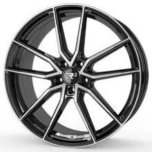 R3 Wheels R3H02 phantom black polished